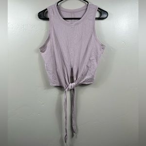Lululemon Women’s Time To Restore Tank Tie Front Crop Size 6 Blush Pink